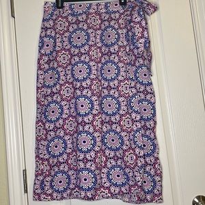 Loft wrap midi skirt floral